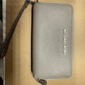 Michael Kors Gray Wristlet Wallet